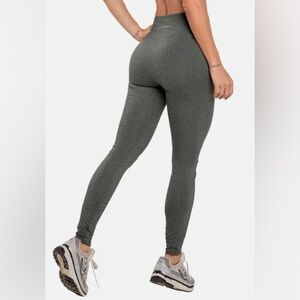 Babalú Women's Gray High-Waisted Exercise Leggings NIP